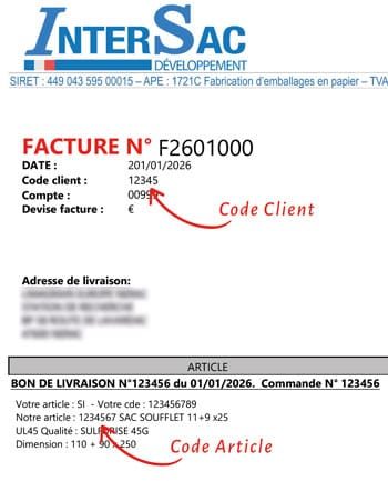 Identification des codes